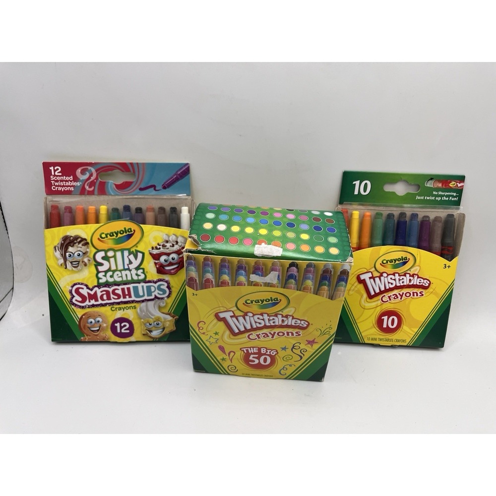 Crayola Twistables Colored Crayons Set 50ct++ NoSharpen Colored Pencils For Kids